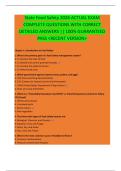 State Food Safety 2026 ACTUAL EXAM  COMPLETE QUESTIONS WITH CORRECT  DETAILED ANSWERS &vert;&vert; 100&percnt; GUARANTEED  PASS <RECENT VERSION> 
