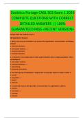 Statistics Portage CNSL 503 Exam 1 2026  COMPLETE QUESTIONS WITH CORRECT  DETAILED ANSWERS &vert;&vert; 100&percnt;  GUARANTEED PASS <RECENT VERSION> 