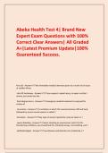      Abeka Health Test 4&vert; Brand New Expert Exam Questions with 100&percnt; Correct Clear Answers&vert; All Graded A&plus;&vert;Latest Premium Update&vert;100&percnt; Guaranteed Success&period;
