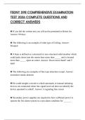 FSDNY S98 COMPREHENSIVE EXAMINATION TEST 2026 COMPLETE QUESTIONS AND CORRECT ANSWERS