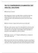 FSE 112 COMPREHENSIVE EXAMINATION TEST 2026 FULL SOLUTIONS