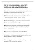 FSE 112 EXAM BUNDLE 2026 COMPLETE QUESTIONS AND ANSWERS GRADED A&plus;