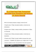 Fetal Heart Rate Assessment &ndash; Chapter 9 &lpar;2025&sol;2026&rpar; &vert; 40 Questions with Correct Answers &vert; Nursing &ndash; FHR Patterns&comma; Uterine Monitoring&comma; Labor Assessment