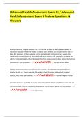 Advanced Health Assessment Exam &num;3 &sol; Advanced Health Assessment Exam 3 Review Questions & Answers