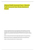 Advanced Health Assessment Exam &sol; Advanced Health Assessment Exam Review Questions & Answers