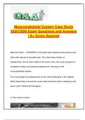 Musculoskeletal Case Study Exam 2025&sol;2026 &ndash; A&plus; Verified Q&A &vert; Pain Assessment&comma; Mobility&comma; ROM&comma; Nursing Interventions