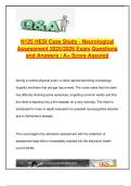 N125 HESI Case Study &ndash; Neurological Assessment &lpar;31 Questions&rpar; &vert; Stroke&comma; Syncope&comma; Aphasia &vert; Nursing Clinical 2025&sol;2026