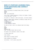 BIOD 171 PORTAGE LEARNING FINAL EXAM QUESTIONS AND CORRECT ANSWERS