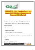 N120 MCA I &ndash; Exam 2 Medications & Lab Values &lpar;2025&sol;2026&rpar; &vert; GI Infections&comma; IBD&comma; GERD&comma; WBCs&comma; Antiemetics &vert; Nursing
