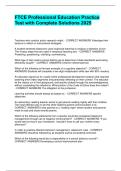 FTCE Professional Education Practice Test with Complete Solutions 2025&period;