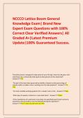  NCCCO Lattice Boom General Knowledge Exam&vert; Brand New Expert Exam Questions with 100&percnt; Correct Clear Verified Answers&vert; All Graded A&plus;&vert;Latest Premium Update&vert;100&percnt; Guaranteed Success&period;