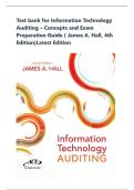 Test bank for Information Technology Auditing &ndash; Concepts and Exam Preparation Guide &lpar; James A&period; Hall&comma; 4th Edition&rpar;Latest Edition