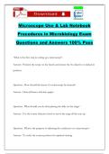 Microscope Use & Lab Notebook Procedures in Microbiology Exam Questions and Answers 100&percnt; Pass