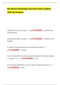 BU Dental Radiology final test latest update with all answers
