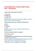 Aviation Maintenance Technician &lpar;AMT&rpar; Practice  Exam &ndash; 100 Questions 