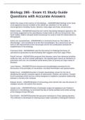 Biology 265 - Exam &num;1 Study Guide Questions with Accurate Answers