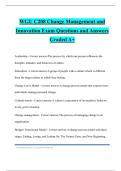 WGU C208 Change Management and Innovation Exam Questions and Answers Graded A&plus;