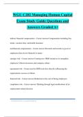 WGU C202 Managing Human Capital Exam Study Guide Questions and Answers Graded A&plus;