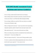 NUR 2092 Health Assessment Exam 2 Questions and Answers Graded A&plus;