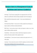 Rutgers Intro to Management Exam &num;2 Questions and Answers Graded A&plus;