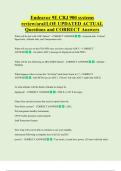 Endeavor 9E CRJ 900 systems  review&sol;oral&sol;LOE UPDATED ACTUAL   Questions and CORRECT Answers 