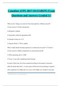 Canadian ATPL 2017-18 &lpar;SARON&rpar; Exam Questions and Answers Graded A&plus;