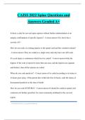 CAISS 2022 Spine Questions and Answers Graded A&plus;