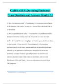 CAISS-AIS FAQs coding Flashcards Exam Questions and Answers Graded A&plus;