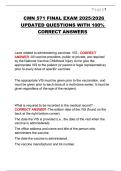 CMN 571 FINAL EXAM 2025&sol;2026 UPDATED QUESTIONS WITH 100&percnt; CORRECT ANSWERS