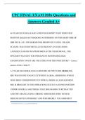 CPC FINAL EXAM 2026 Questions and Answers Graded A&plus;