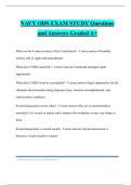 NAVY ODS EXAM STUDY Questions and Answers Graded A&plus;