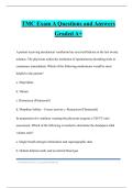 TMC Exam A Questions and Answers Graded A&plus;