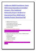 California EMDR Practitioner Exam With Actual Questions & Verified Answers &comma;Plus Explained Rationales&sol;Expert Verified For Guaranteed Pass 2026&sol;Latest Update&sol;Instant Download Pdf