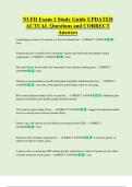NUFD Exam 1 Study Guide UPDATED  ACTUAL Questions and CORRECT  Answers 