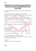 NUR643E Advanced Health Assessment 2025 Exam Question and Answers with &lpar;RATIONALES&rpar; 100&percnt; Correct 2025
