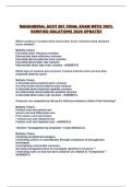 MANAGERIAL ACCT 801 FINAL EXAM WITH 100&percnt; VERIFIED SOLUTIONS 2026 UPDATE&excl;&excl;