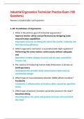 Industrial Ergonomics Technician Practice Exam &lpar;100 Questions&rpar; 