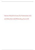 Solutions Manual for Income Tax Fundamentals 2023 41st Edition By Gerald Whittenburg, Steven Gill