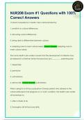 NUR208 Exam &num;1 Questions with 100&percnt;  Correct Answers 
