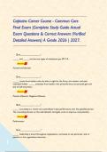 Captains Career Course - Common Core Final Exam &vert;Complete Study Guide Actual Exam Questions & Correct Answers &lpar;Verified Detailed Answers&rpar; A Grade 2026 &vert; 2027&period;      