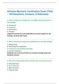 Airframe Mechanic Certification Exam &lpar;FAA&rpar; &ndash; 100 Questions&comma; Answers&comma; & Rationales 