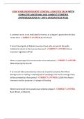 NEW YORK INDEPENDENT GENERAL ADJUSTER EXAM WITH COMPLETE QUESTIONS AND CORRECT VERIFIED ANSWERSGRADED A&plus; 100&percnt; GUARANTEED PASS
