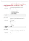 BIOS 242 Microbiology Midterm  Exam Questions With Answers 2025&sol;2026