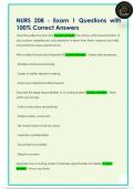 NURS 208 - Exam 1 Questions with  100&percnt; Correct Answers
