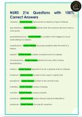 NURS 216 Questions with 100&percnt;  Correct Answers
