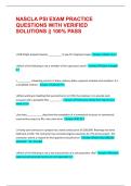 NASCLA PSI EXAM PRACTICE QUESTIONS WITH VERIFIED SOLUTIONS &vert;&vert; 100&percnt; PASS