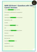 NURS 223 Exam 1 Questions with 100&percnt;  Correct Answers