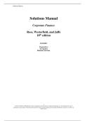 Solutions Manual Corporate Finance Ross&comma; Westerfield&comma; and Jaffe  10th edition 01&sol;30&sol;2026 Prepared by&colon; Joe Smolira  Belmont University