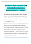 New Mexico Search and Rescue Field Certification Study Guide Exam Questions and Answers Graded A&plus;