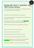 Nursing 807 Exam 2 Questions with  100&percnt; Correct Answers 